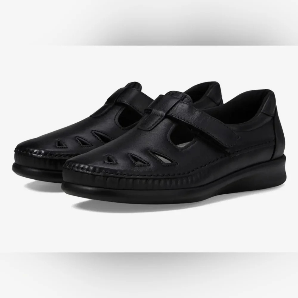 SAS Roamer Women's Size 11/12 black leather Mary Jane Loafers Tripad comfort